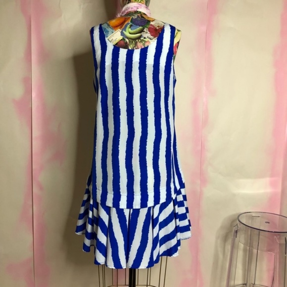 SALE TYLHO Anthropologie Striped Drop Waist Tank - Picture 5 of 8